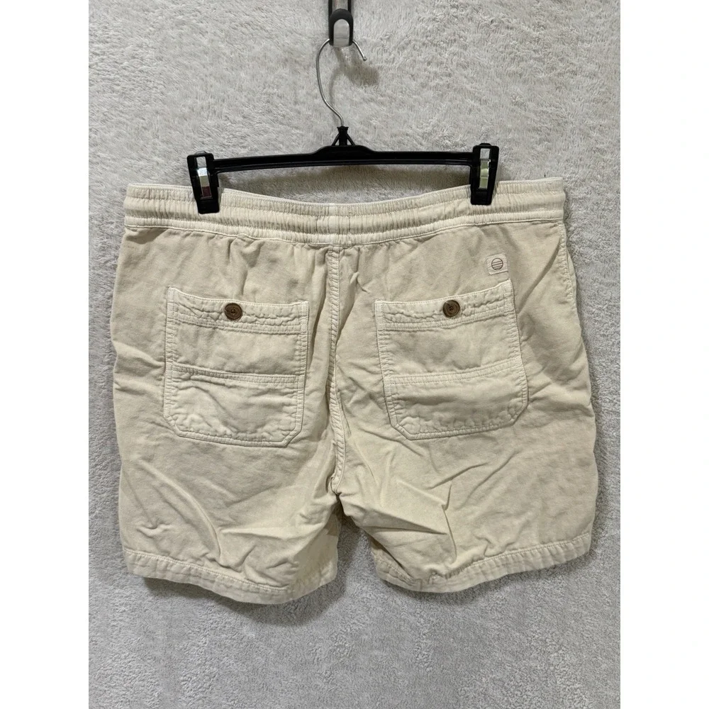 Marine Layer Saturday Beach Short Men L  Sand Tan Summer Chino Cotton Drawstring